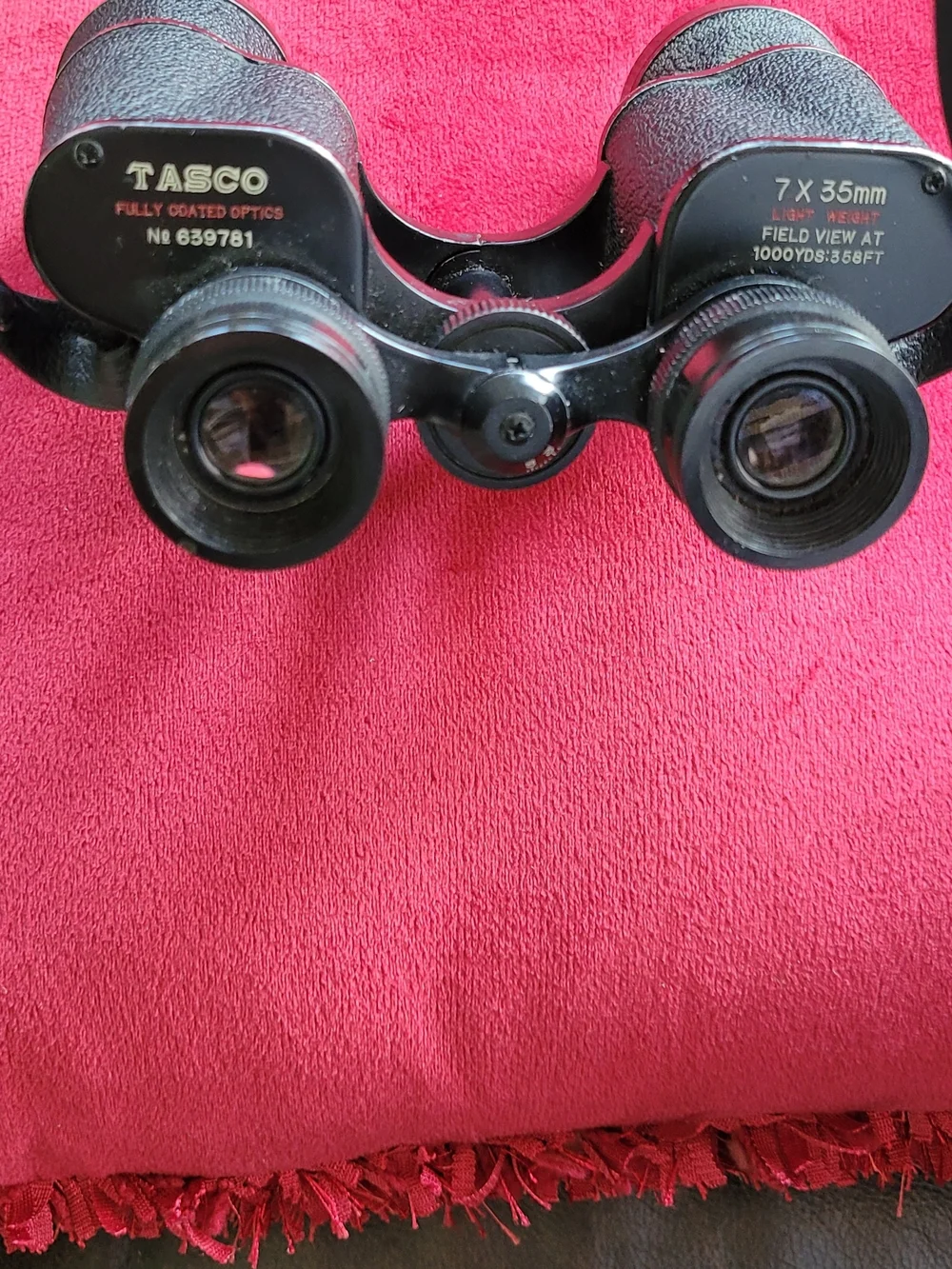 Vtg Tasco 7x35mm Binoculars MODEL/SERIAL #: 639781